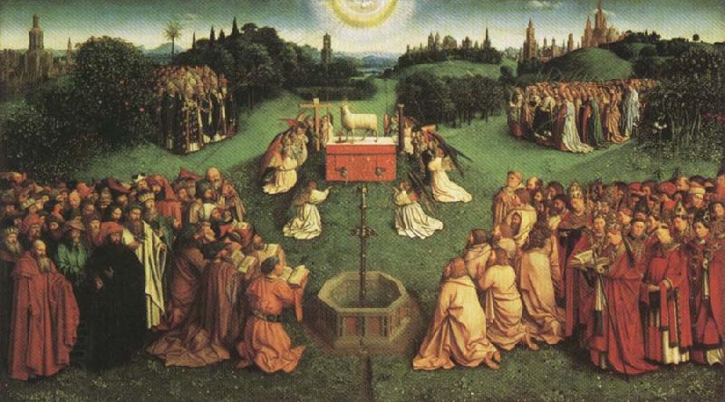 Jan Van Eyck Adoration fo the Mystic Lamb,from the Ghent Altarpiece oil painting picture